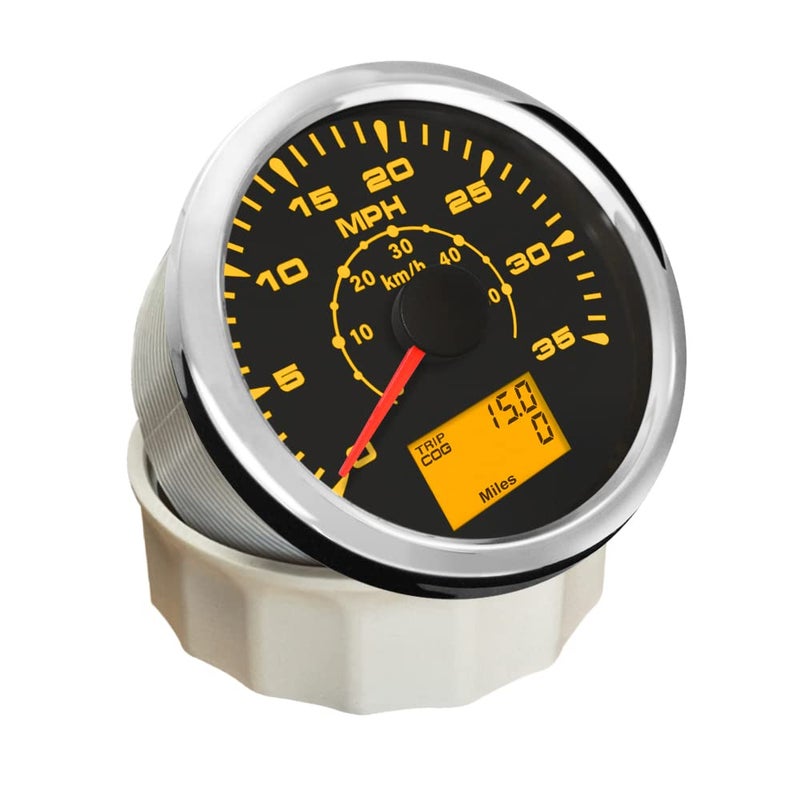 ELING 3 3/8" GPS Speedometer 35 MPH 55 KM/H Speedo Velometer Odometer Mileage for Sailboat Snowmobile Jet Ski Boat Ships 12V 24V - Image 2
